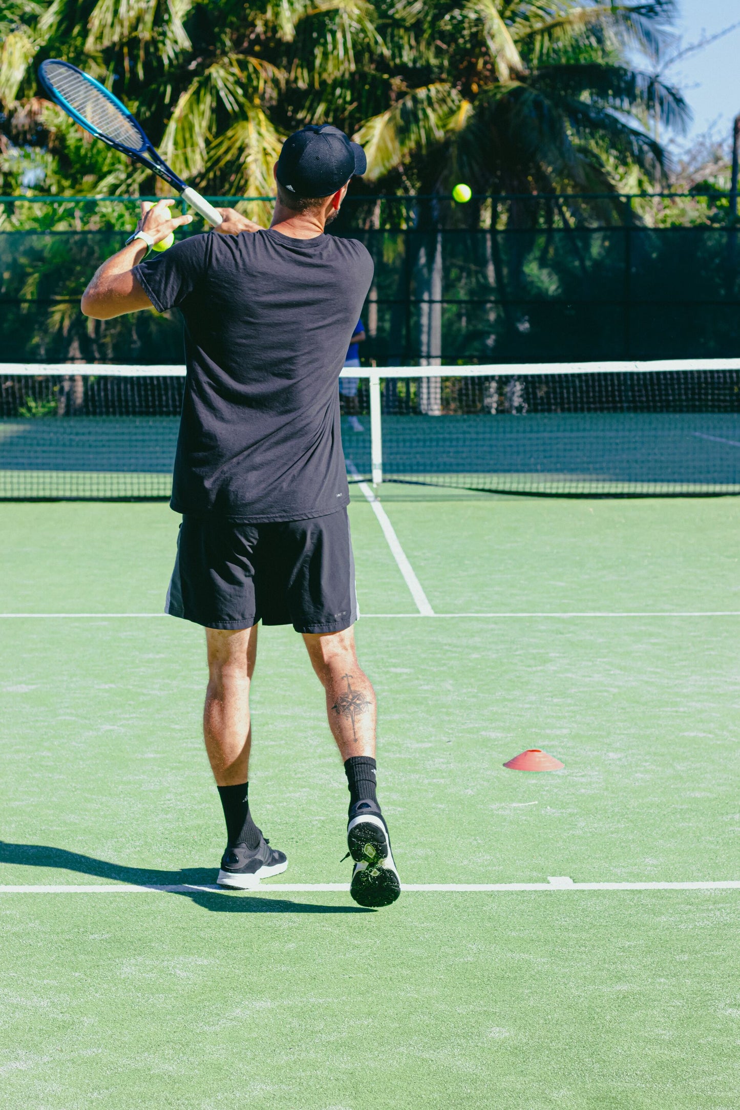 Tennis lesson at the Galzignano Resort